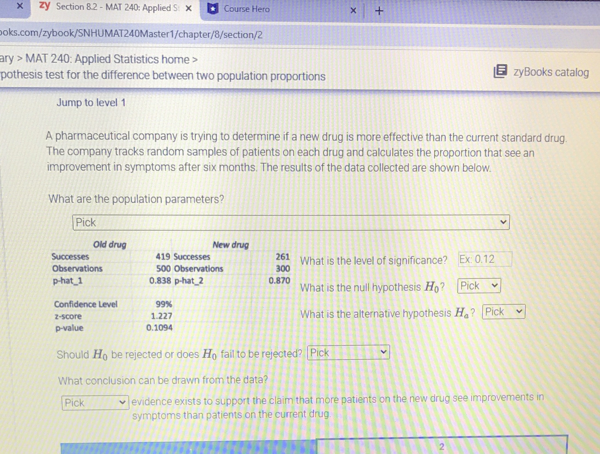 Math 240 X zy Section 8.2 - MAT 240: Applied St X