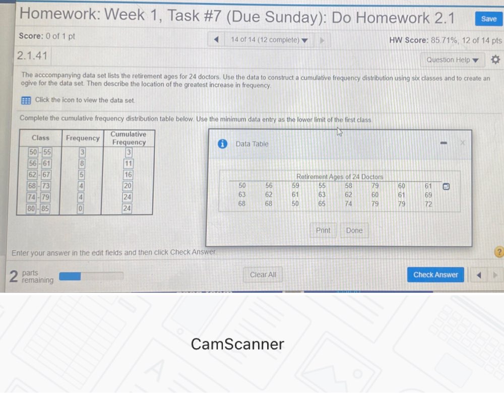 Homework: Week 1, Task #7 (Due Sunday): Do Homework 2.1 Save