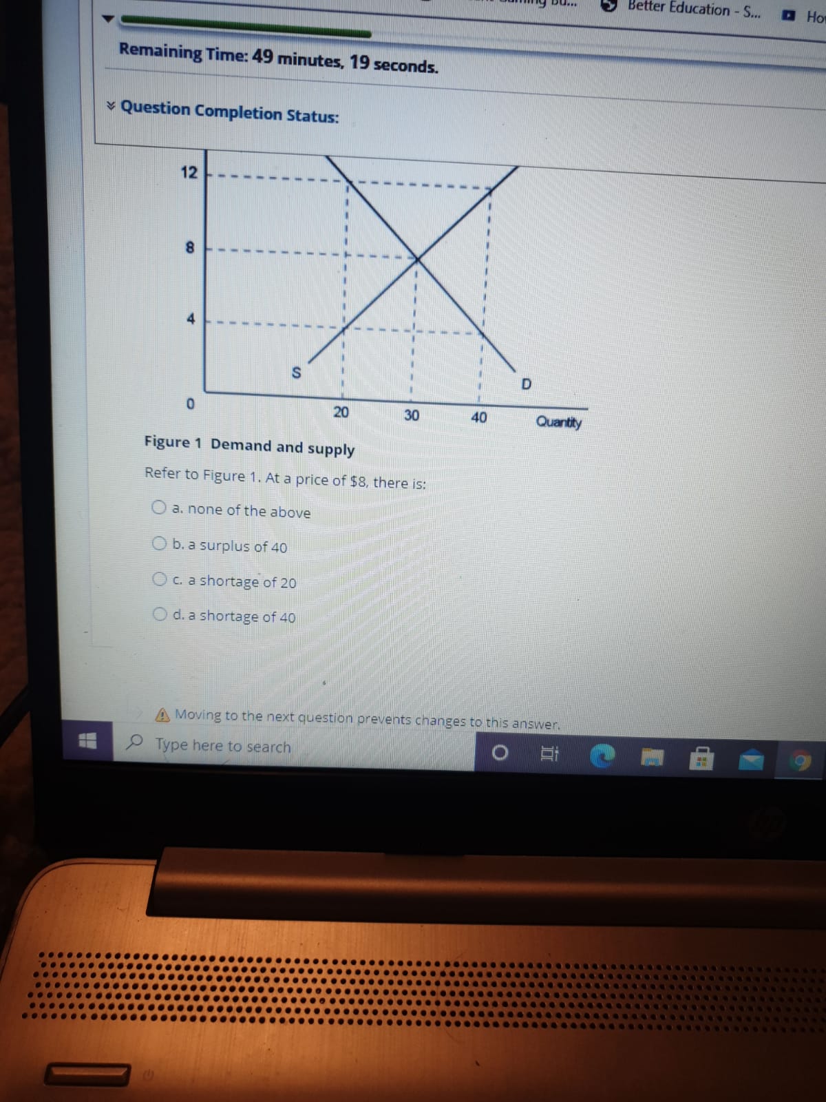 Completion Status: Moving to the next question prevents changes to this answer.