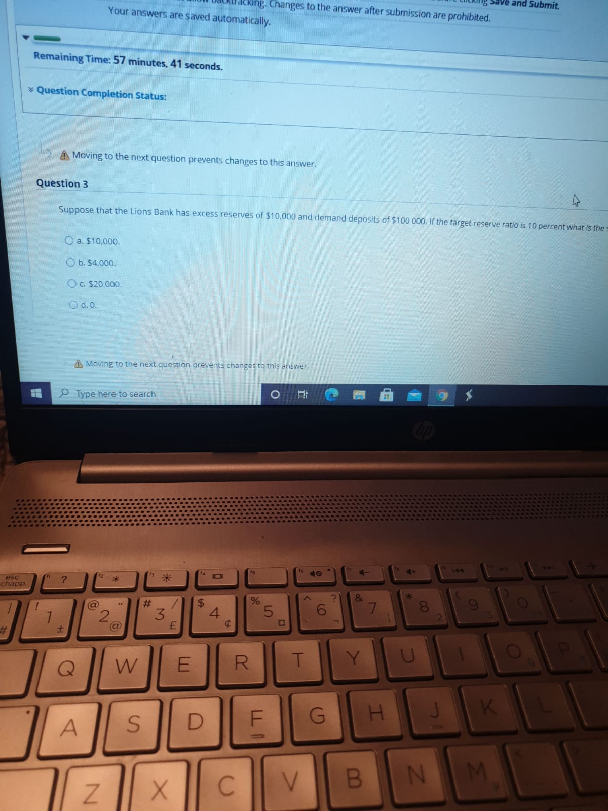 question prevents changes to this answer. Question 10 The desire of people
