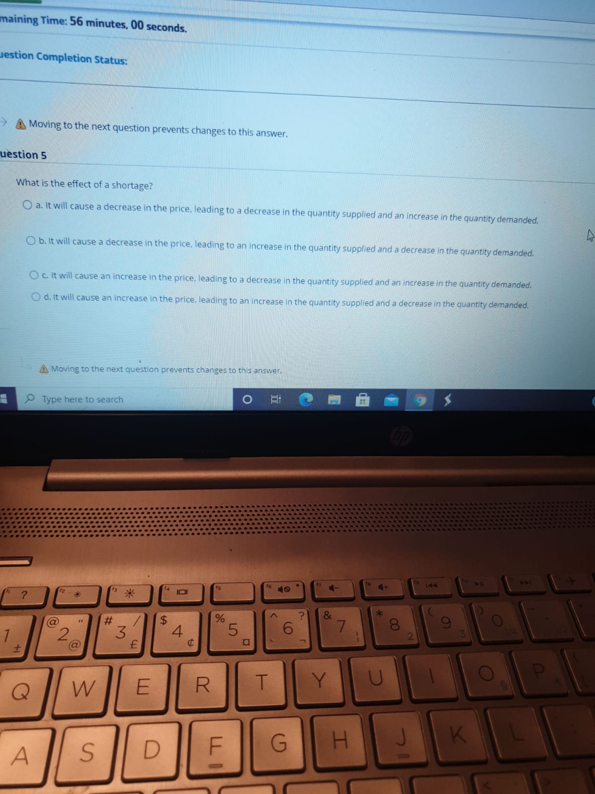 money demand? O a. The investment demand. O b. The velocity of