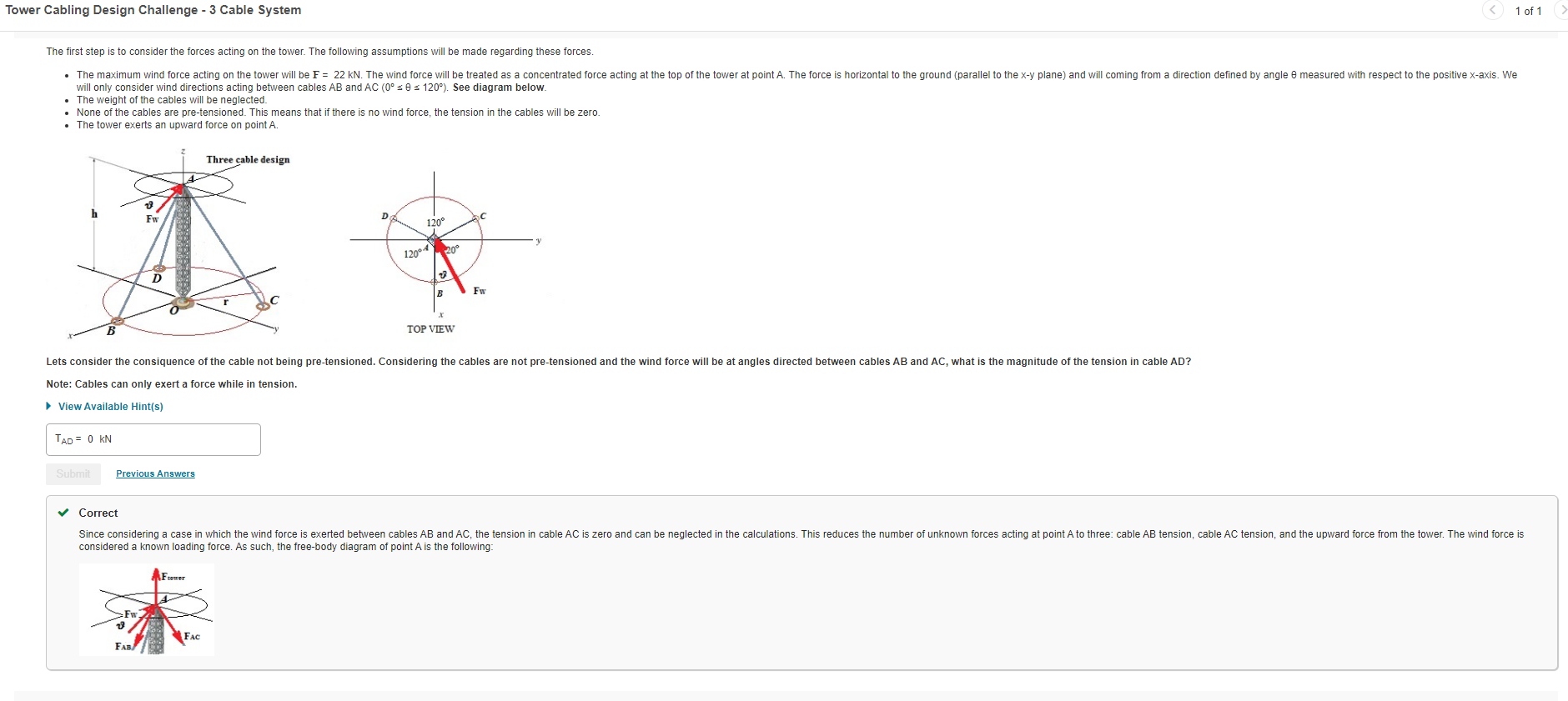 Tower Cabling Design Challenge - 3 Cable System The first step is