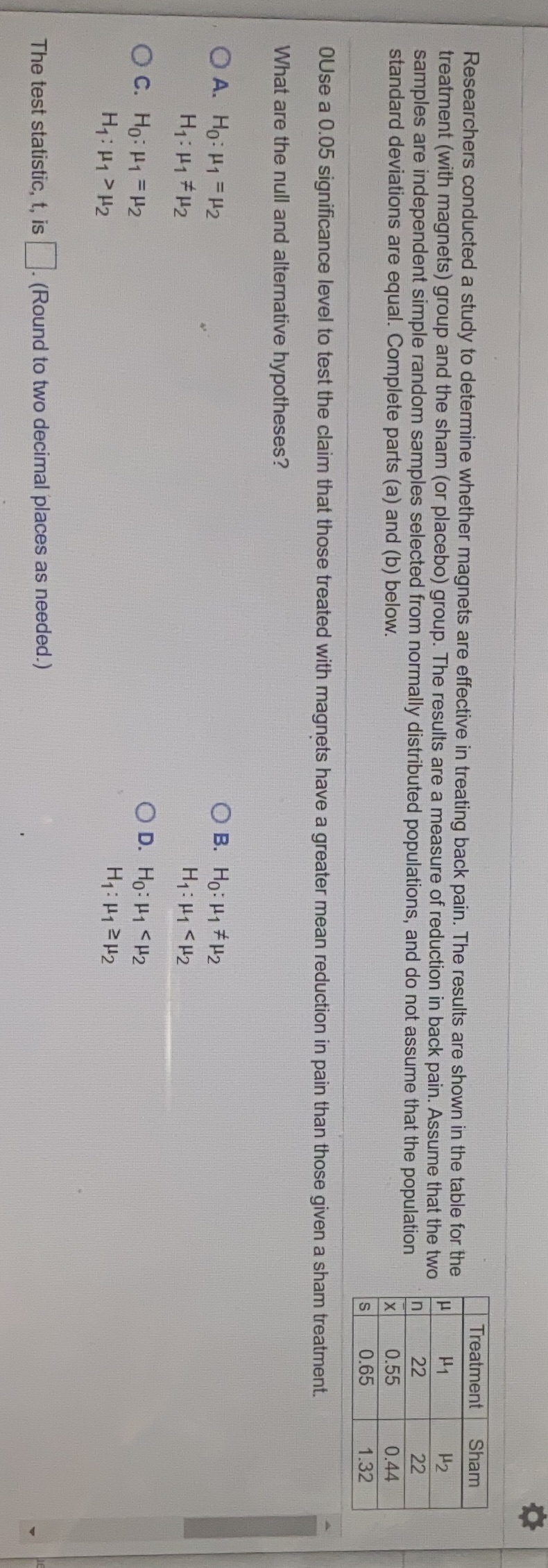 The P-value is (Round to three decimal places as needed.) State the
