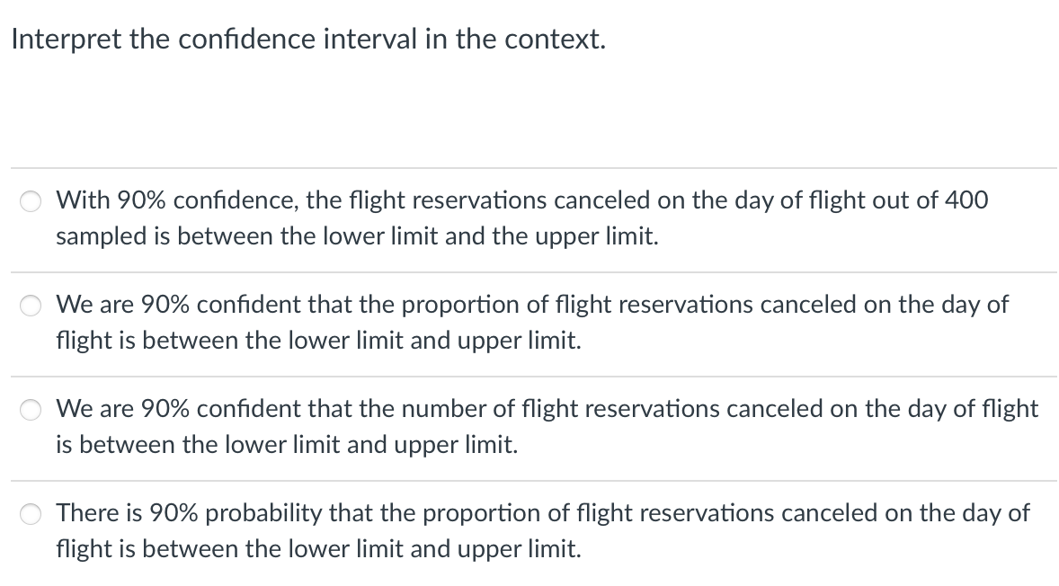 of the proportion of flight reservations that are canceled on the day