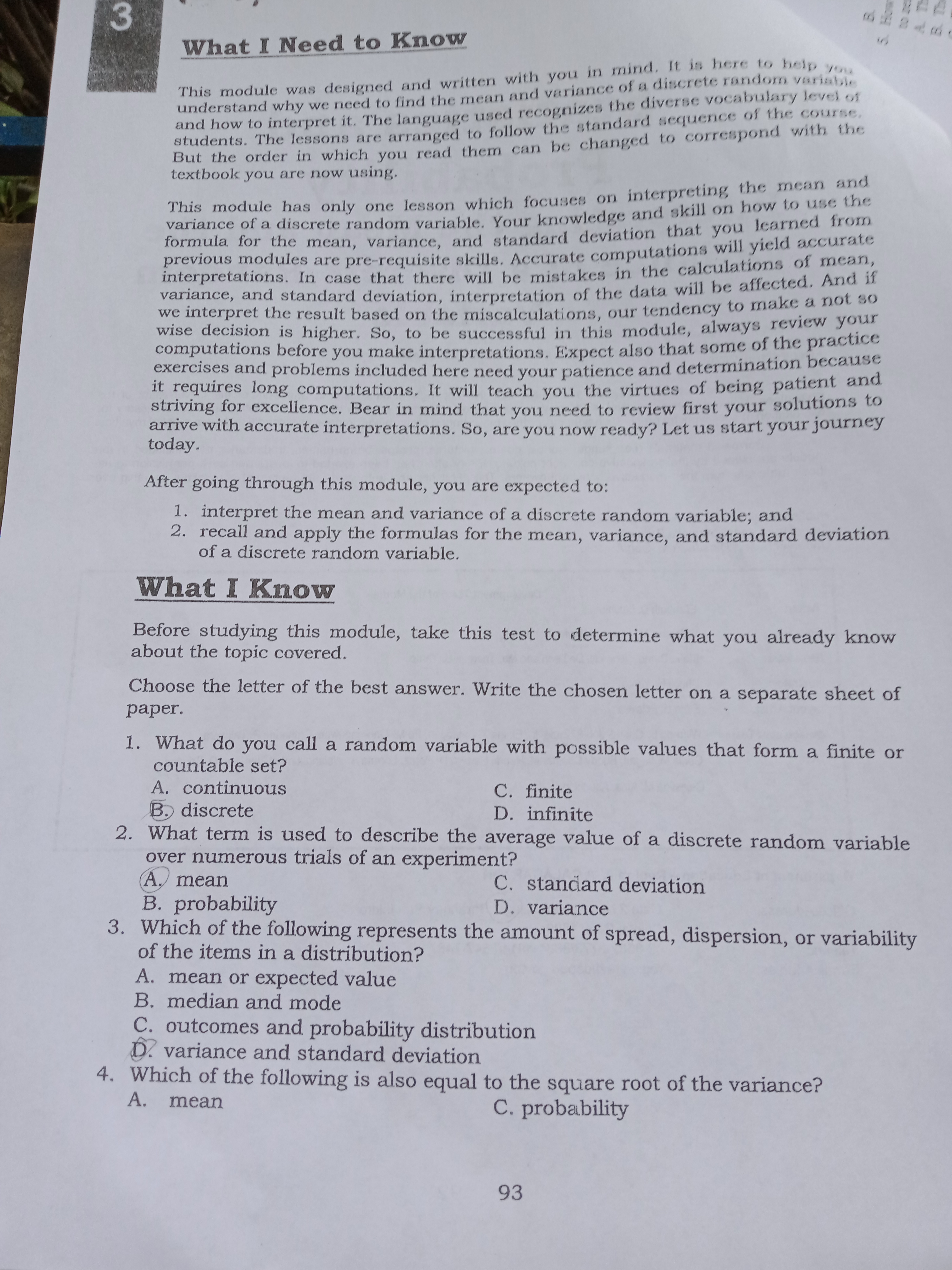  3 What I Need to Know This module was designed and