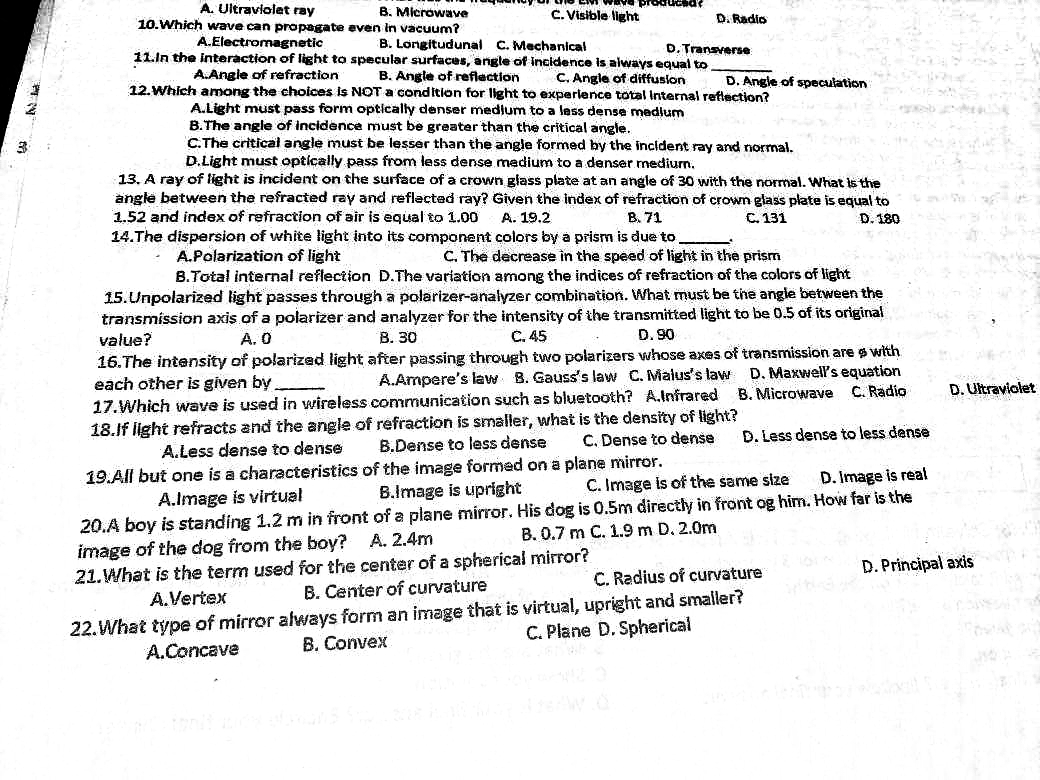 what does Maxwell's equation relate? stions and choose the letter of the