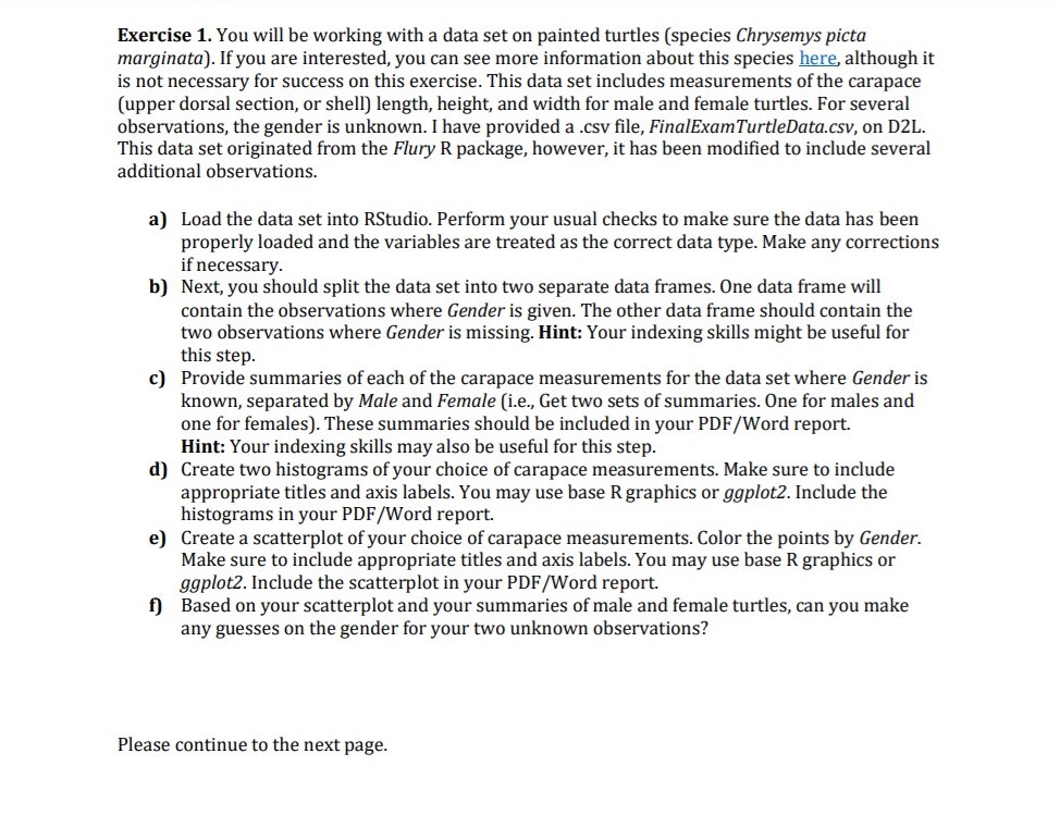  Hi dear tutor please help. this a Rstudio assignment Exercise 1.