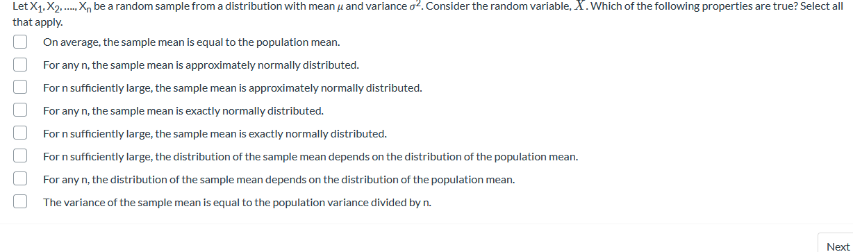 Let X1, X2,.., Xn be a random sample from a distribution