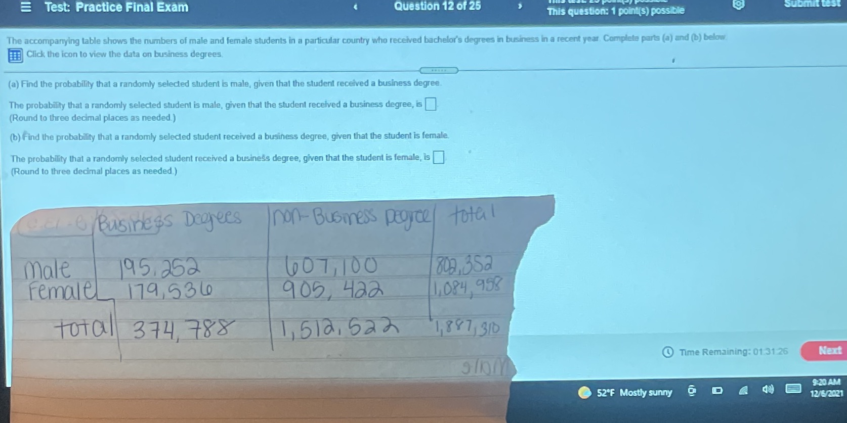 Test: Practice Final Exam Question 12 of 25 This question: 1