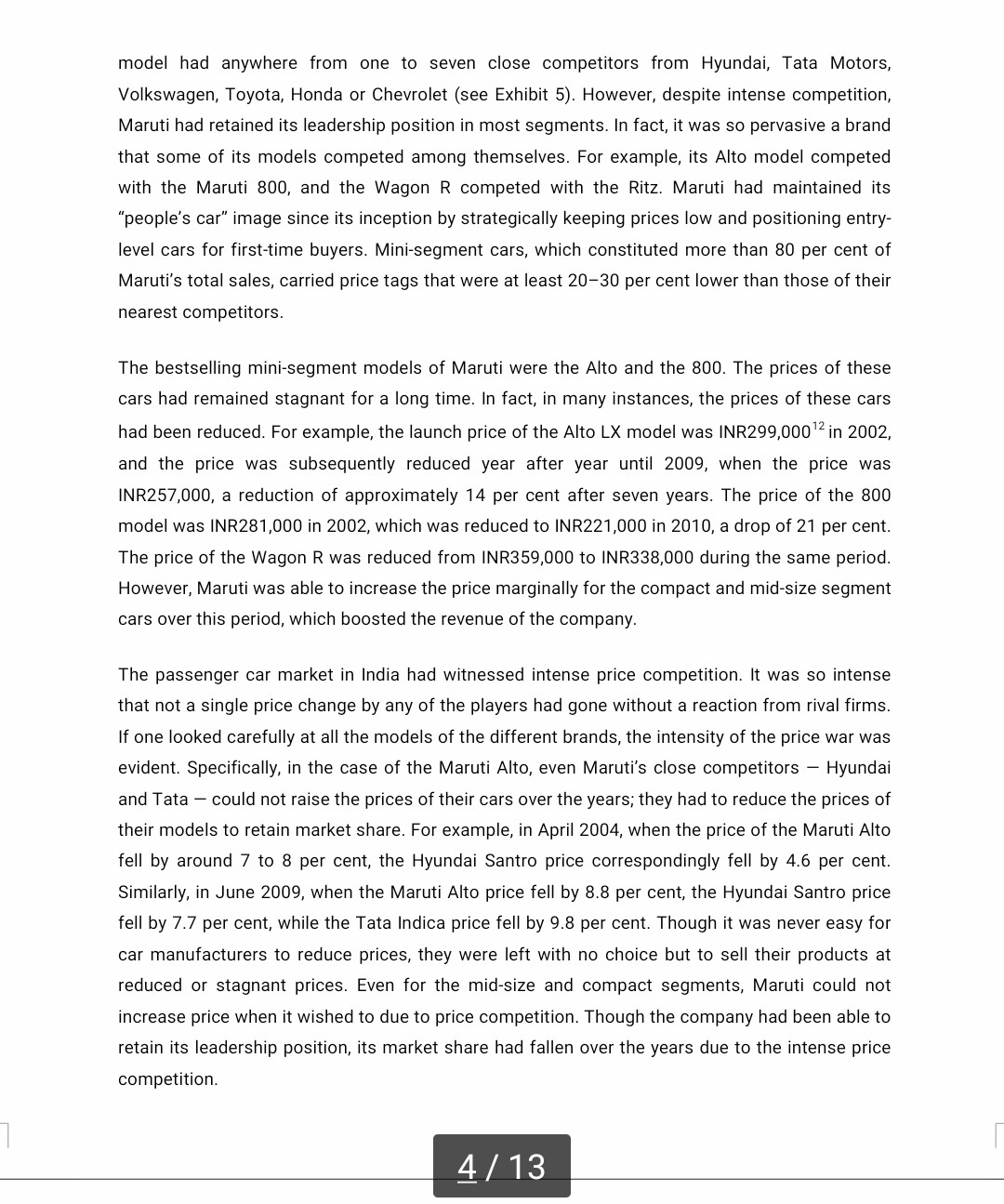 or four days from now. Thanks! MARUTI SUZUKI INDIA LIMITED: SUSTAINING PROFITABILITY