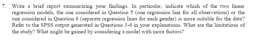 Write a brief report sununarizing your ndings. In particular, indicate which