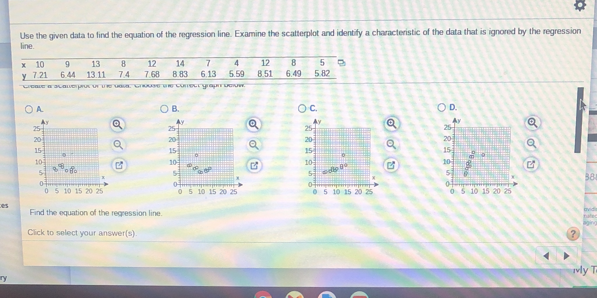 Find the regression line also Use the given data to find the