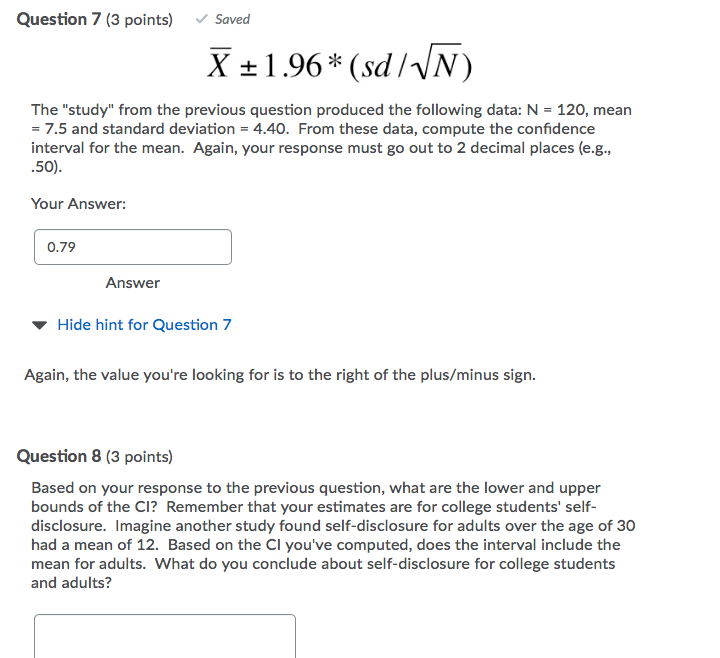Hi! So I think I got the answer for 7 right (not