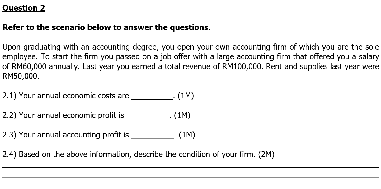 Here's the question Question 2 Refer to the scenario below to answer