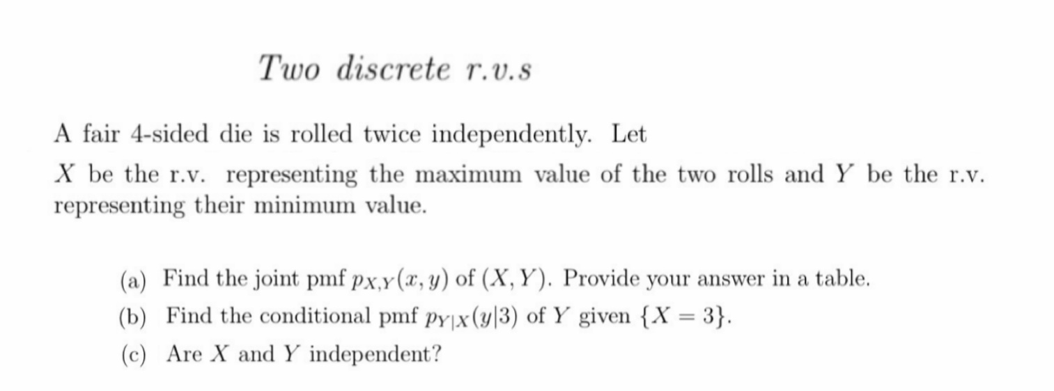 Hi please use the given information to answer each part of the