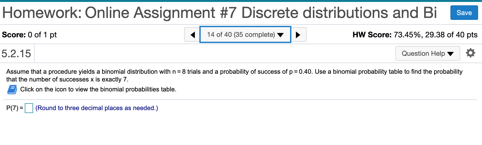 Help V '0 Refer to the accompanying table, which describes the number