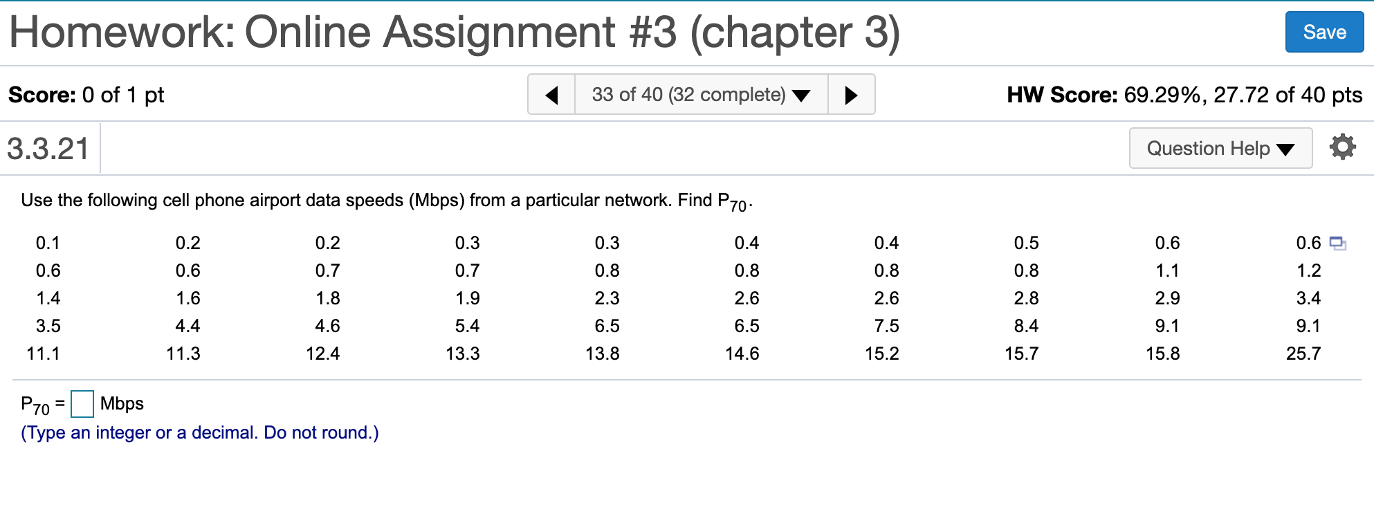 #7 Discrete distributions and Bi Score: Oof1 pt 4 b HW Score: