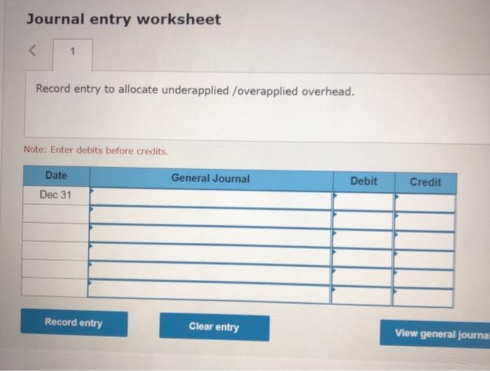 year-end, the company's records show that actual overhead costs for the year