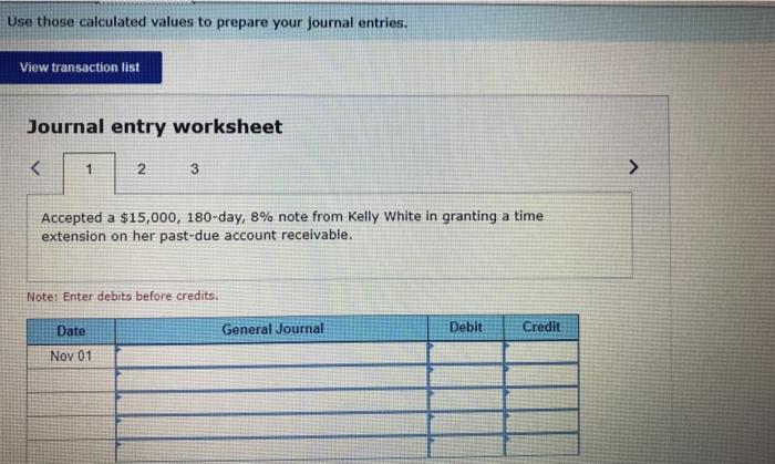 white in granting a tine extension on her past-due account receivable. Dec.