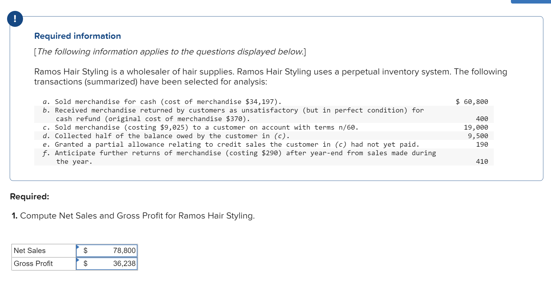I just need to know how to do the new gross