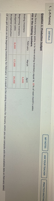  need help with hw 1. (-/5 Points) DETAILS MY NOTES ASK