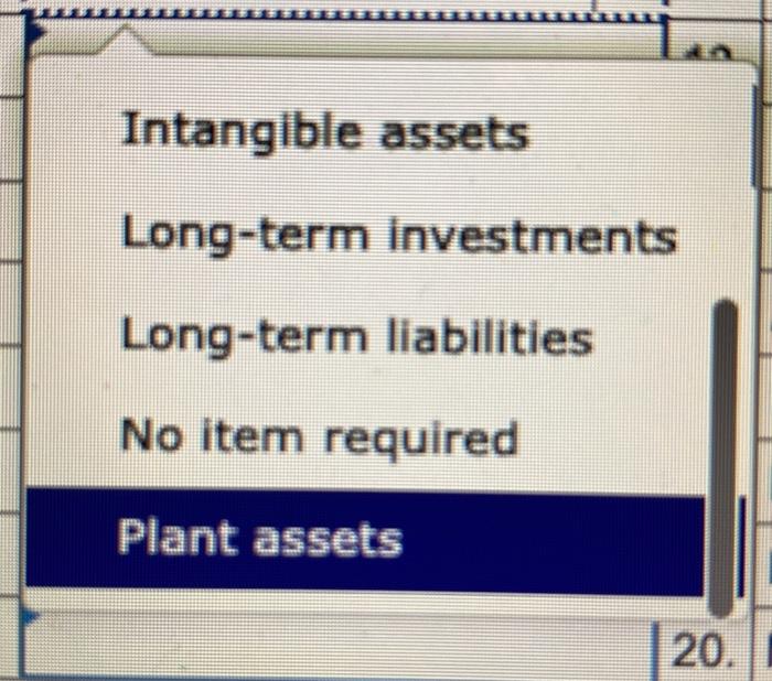 appear on the balance sheet, choose the option "No item required from