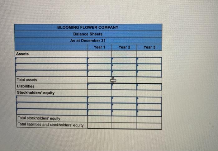 4-1, 4-6 Blooming Flower Company was started in Year 1 when it