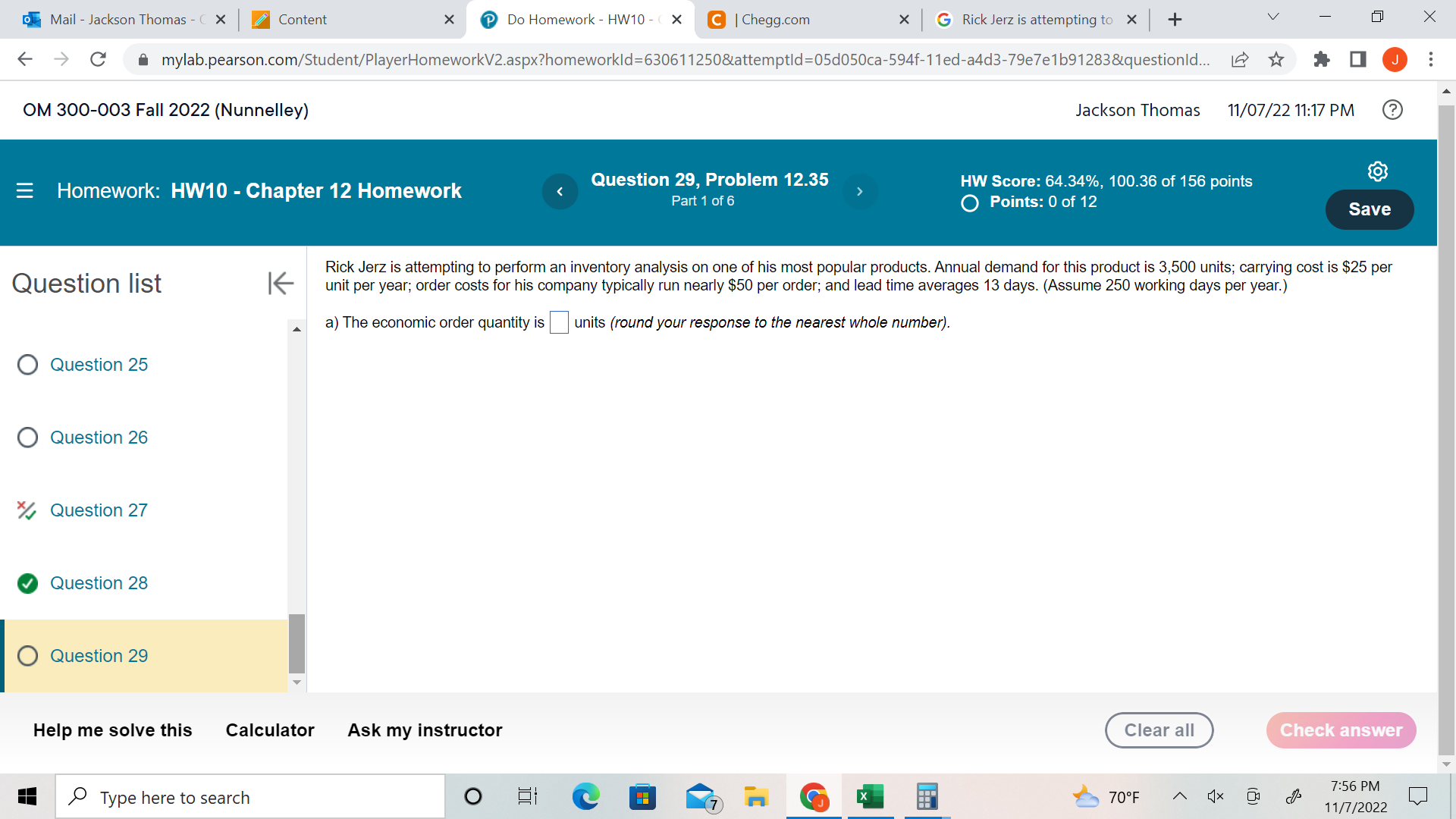  Mail - Jackson Thomas - C X Content X Do Homework