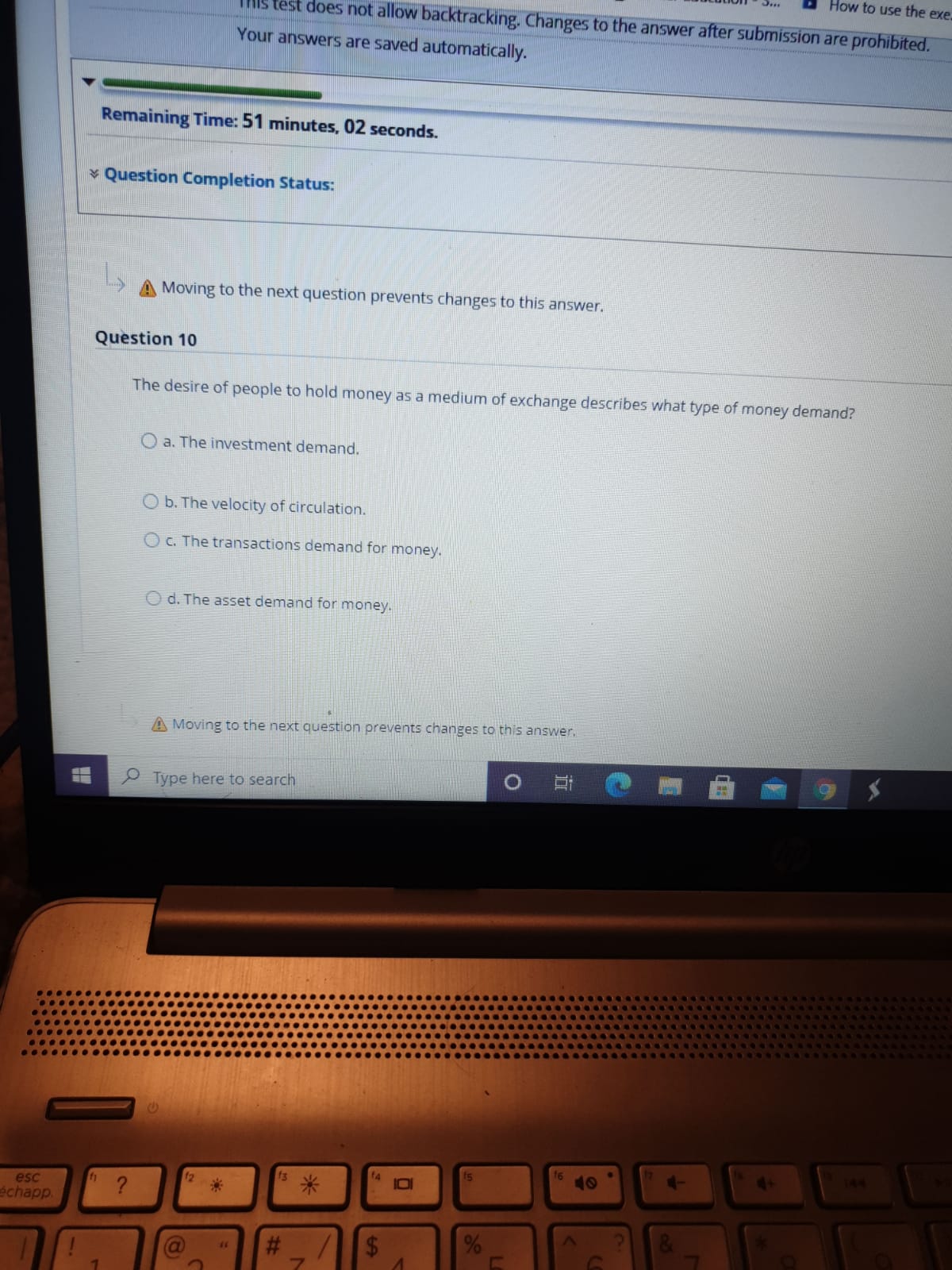 the answer after submission are prohibited. Your answers are saved automatically. Remaining