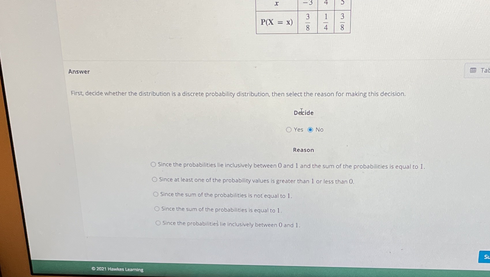 Helppp!!! 4 P(X = X) DO | W Ta Answer First, decide
