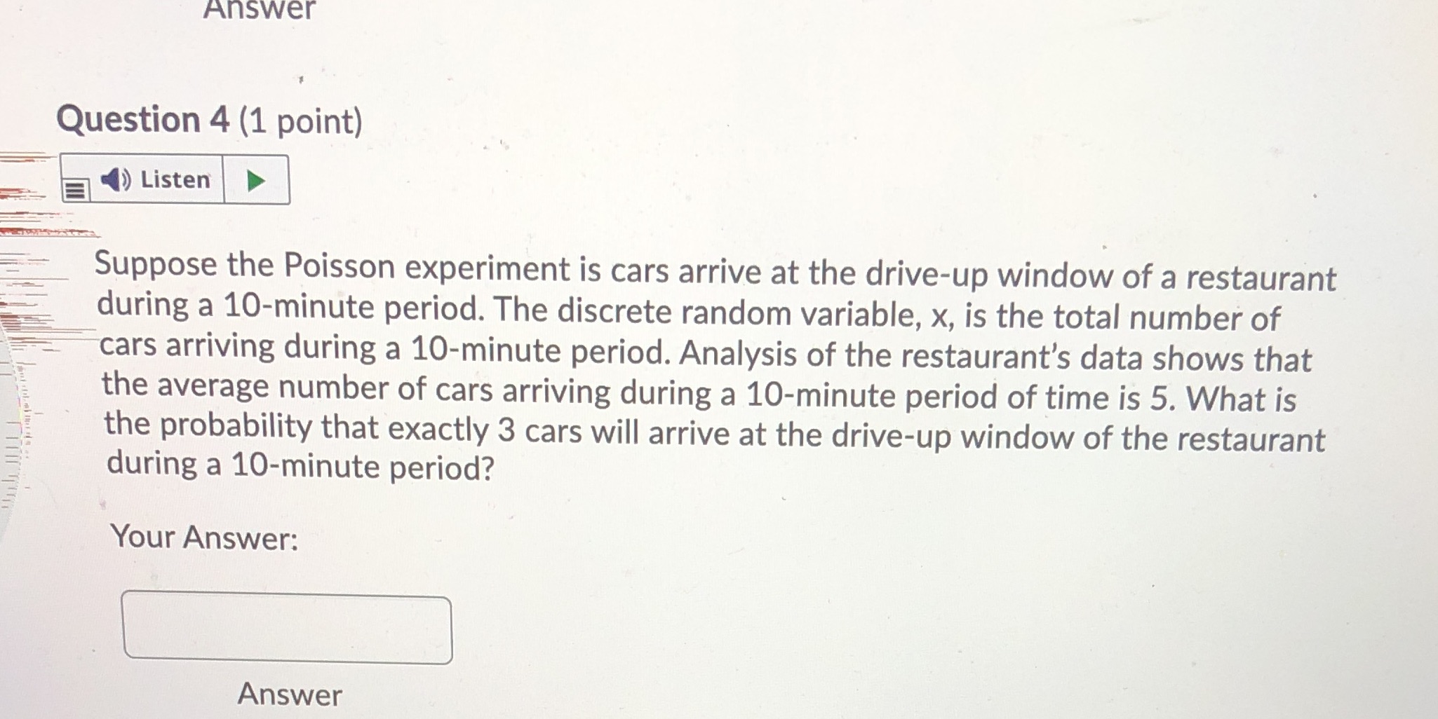  Answer I Question 4 (1 point) e- In l l Suppose