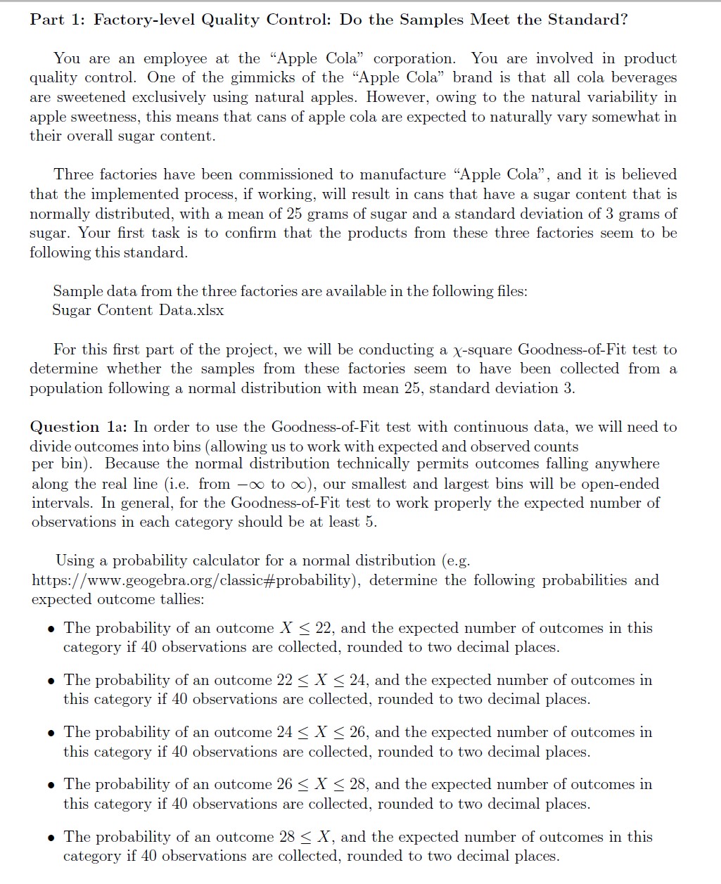 we learned about the \"Goodness-of-Fit\" test, a statistical test to determine whet