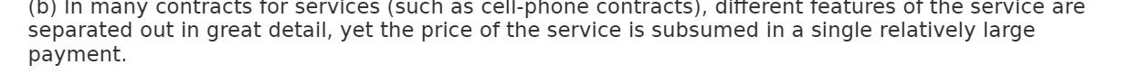  (b) In many contracts tor services (such as cellphone contracts), different