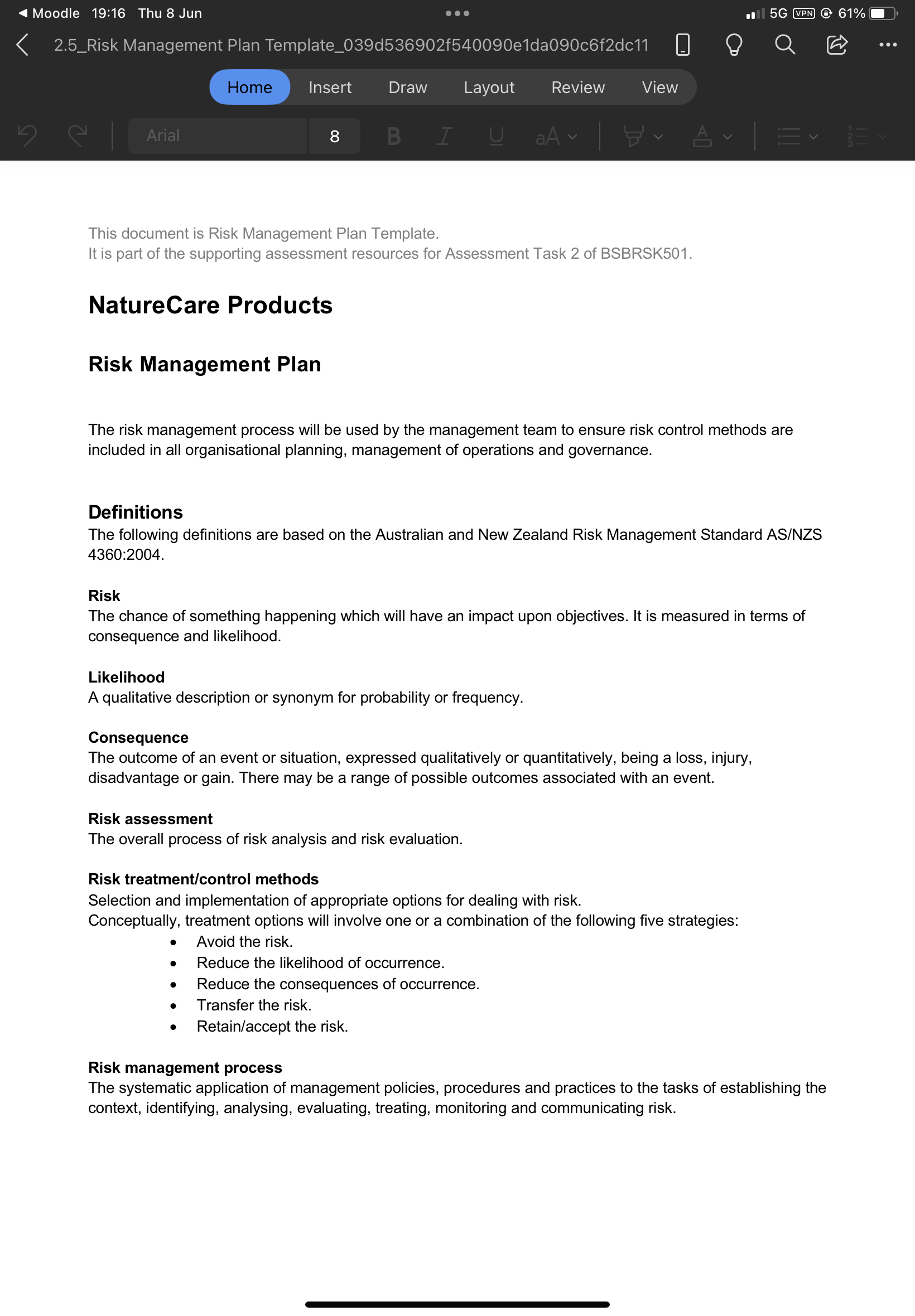 2.1)Your risk management plan should include:? The risks you have identified based