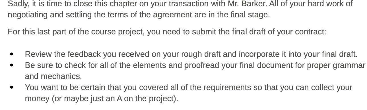  Sadly, it is time to close this chapter on your transaction