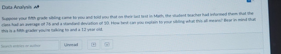 data analysis Data Analysis At Suppose your fifth grade sibling came to