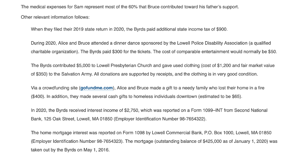 return. Their Social Security numbers are 123-45-6784 and 111-11-1113, respectively. Alice's birthday
