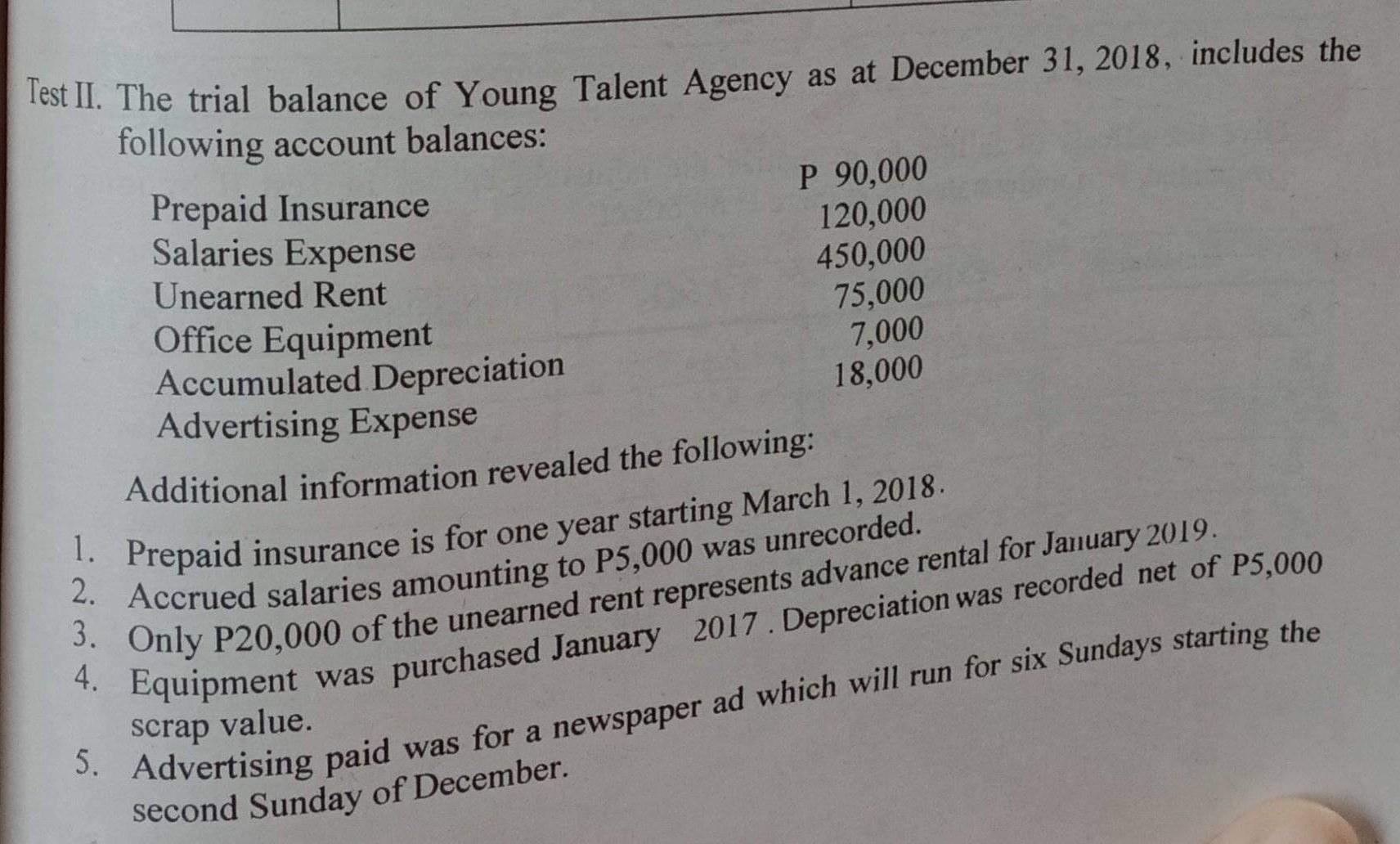 please make a work sheet on it has office equipment please