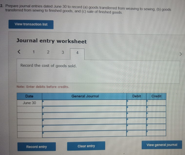 inventory Work in process inventory-Weaving Work in process inventory-Sewing Finished goods inventory