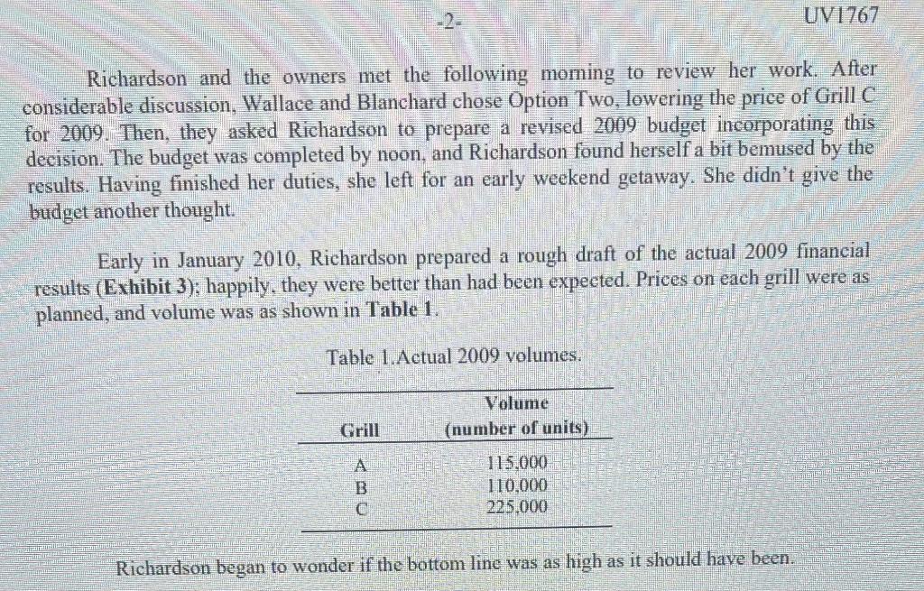 question below. 1) Calculate the impact of dropping Grill A. Assume no