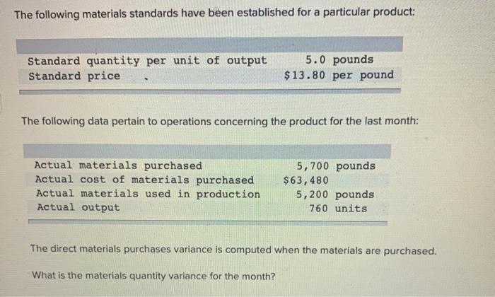 labor standards have been established for a particular product: Standard labor-hours per