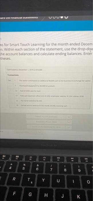  Jare ule rulancial Sales vs for Smart Touch Learning for the