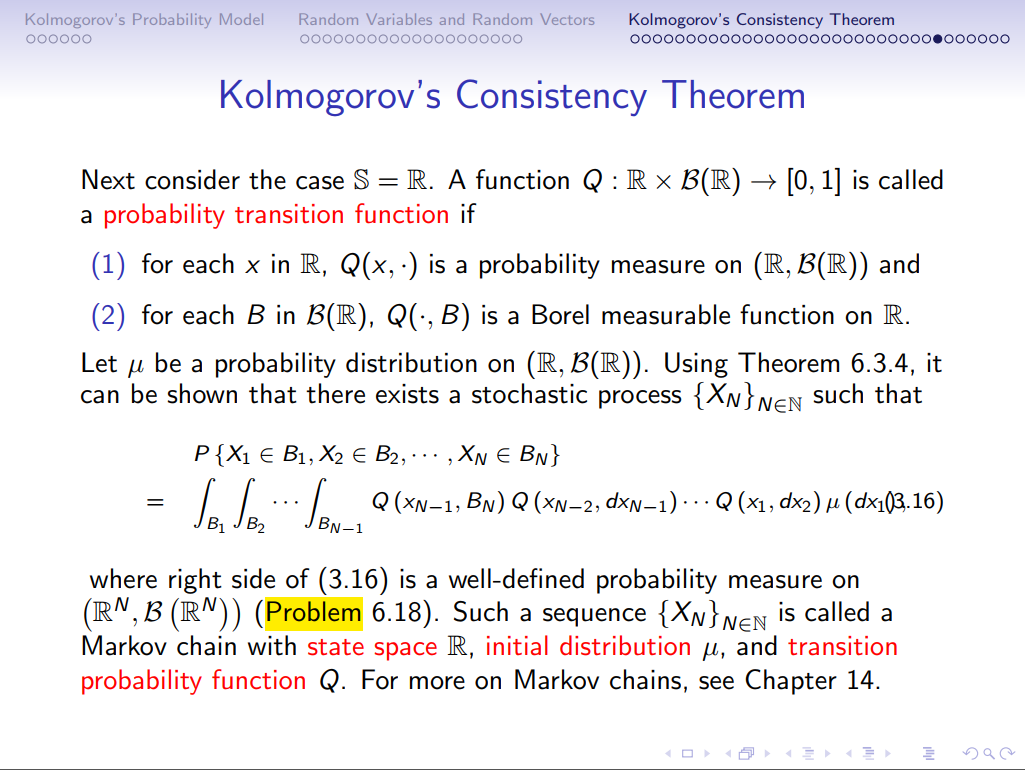 that for each r in S1, Q(x, .) is a probability measure