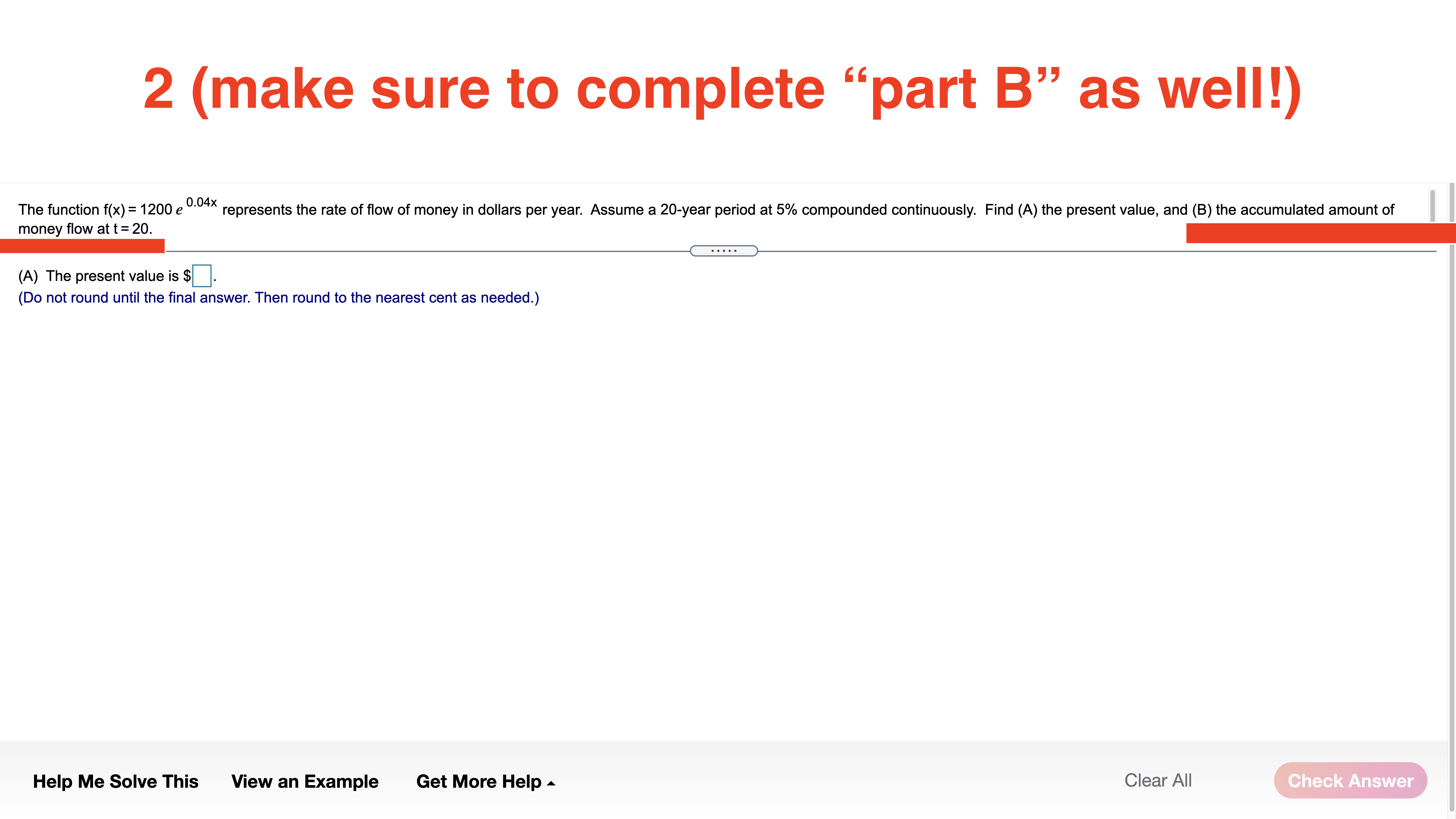 Note: Screenshot 5 WITHOUT a RED MARKER is an EXAMPLE. Solve the