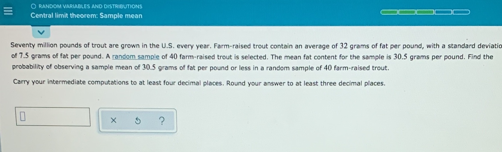  O RANDOM VARIABLES AND DISTRIBUTIONS Central limit theorem: Sample mean Seventy