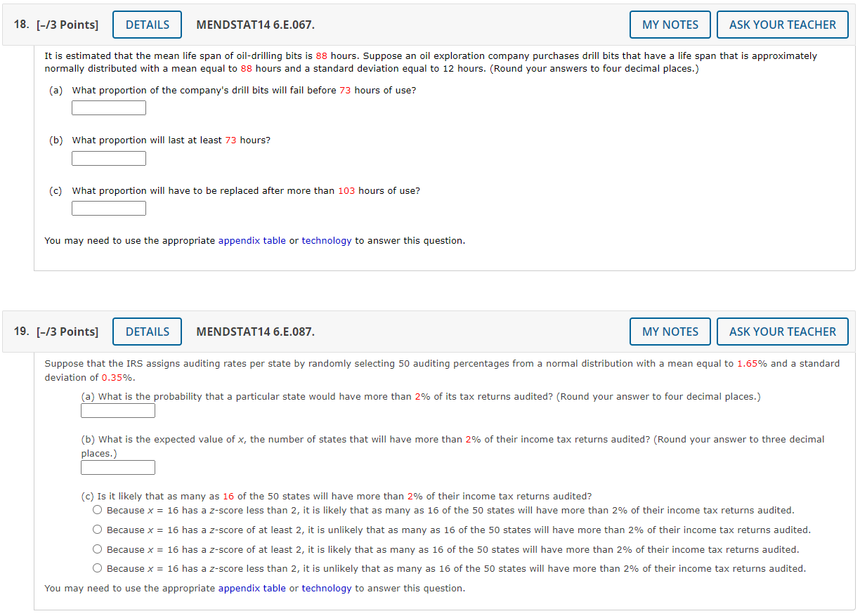 1B. [43 Points] - MENDSTAT146.E.067. ASK YOUR TEACHER It is estimated
