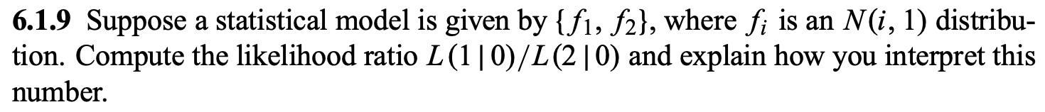 Suppose a statistical model is given by {f1, f2}, where fi is