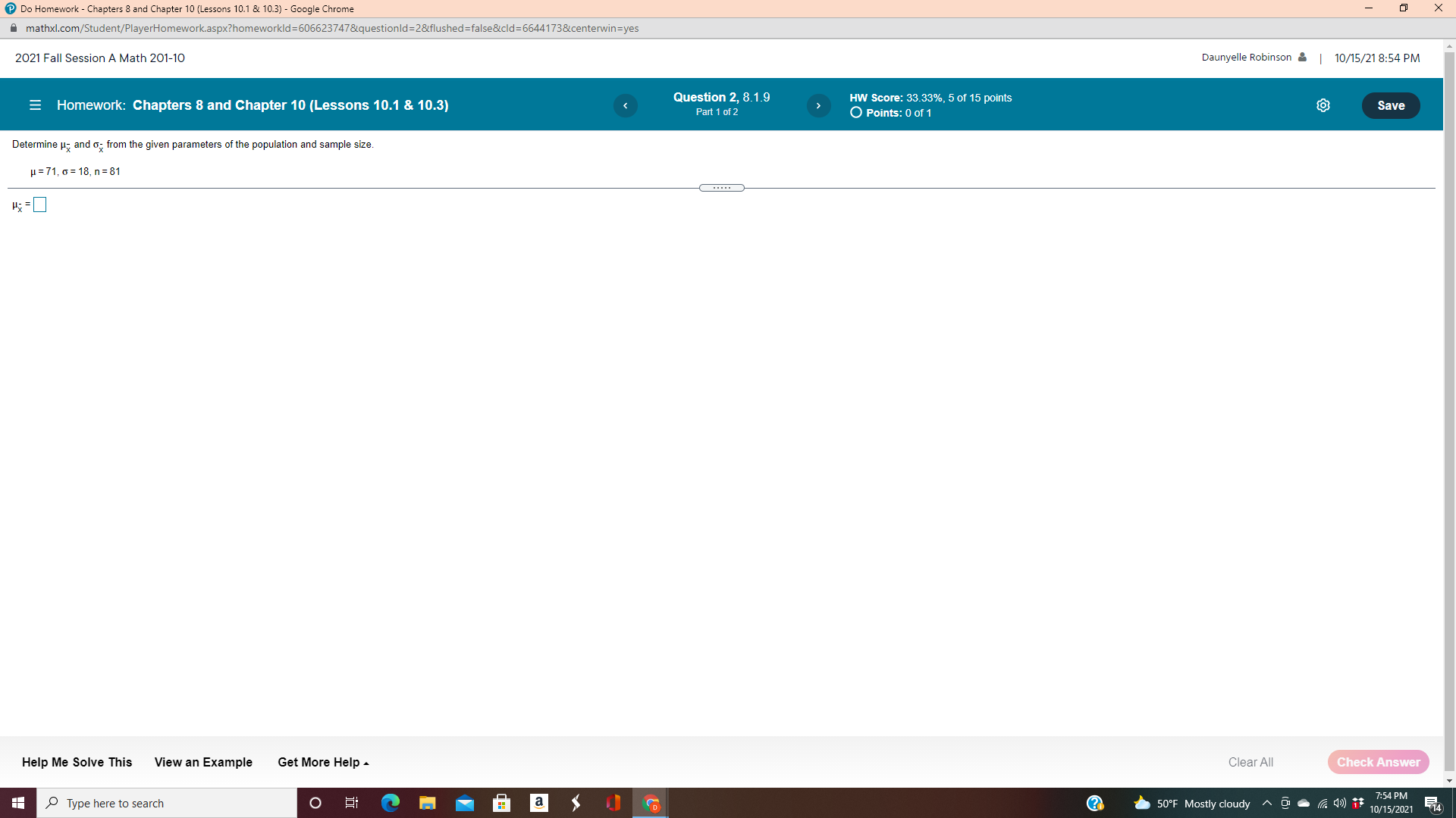  Do Homework - Chapters 8 and Chapter 10 (Lessons 10.1 &