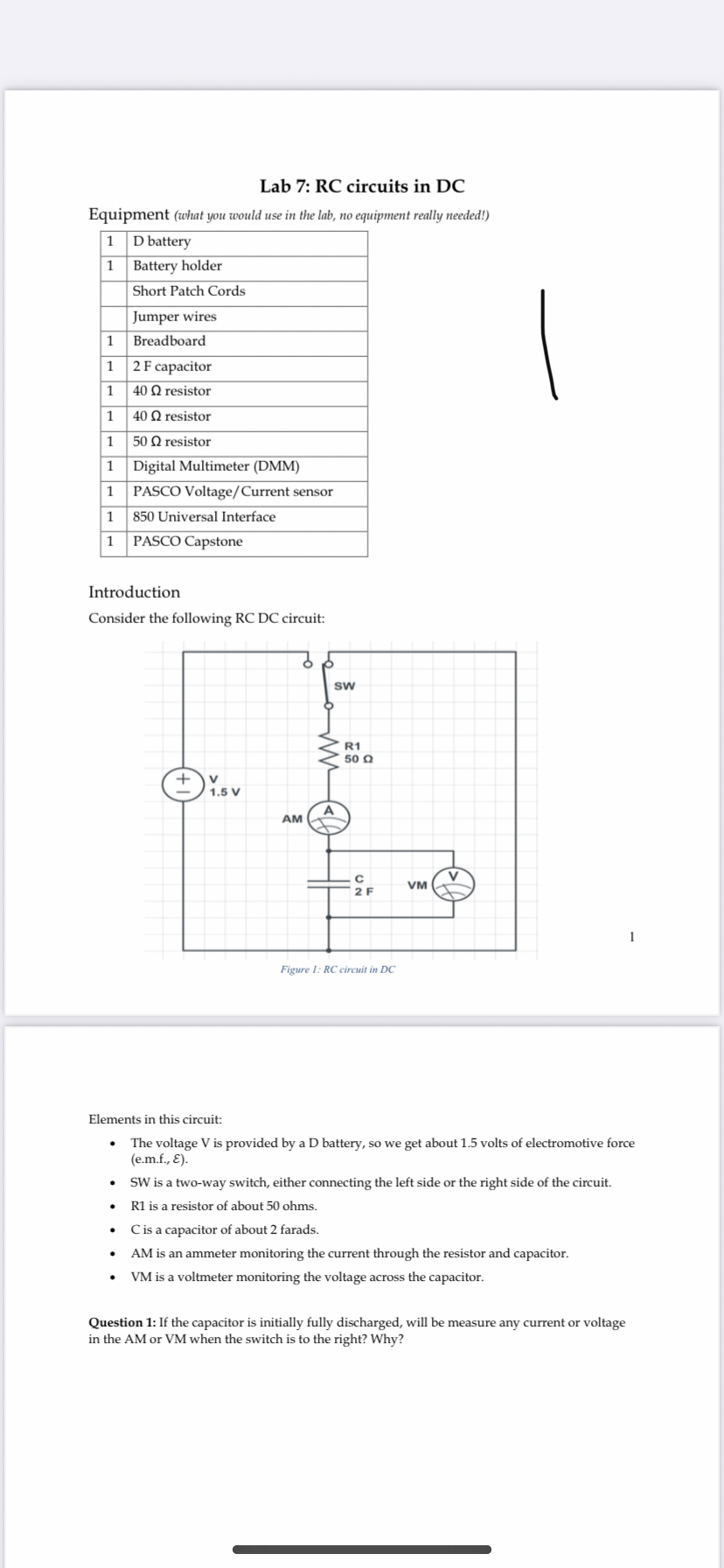 A: (1) i(t) = R1 e At t=0s, the current i(0) value