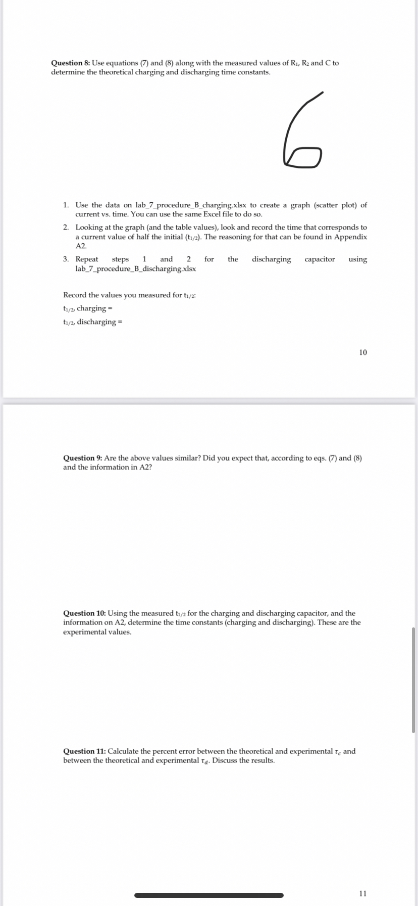 the time needed for the current to reach a value exactly half